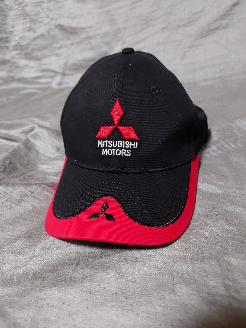 Mitsubishi Motors Black & Red Baseball Adjustable Cap